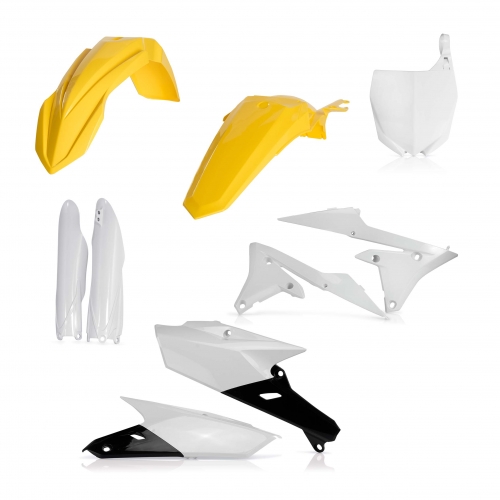 KIT PLÁSTICOS COMPLETO ACERBIS YAMAHA YZ-F 250 2018 BRANCO E AMARELO